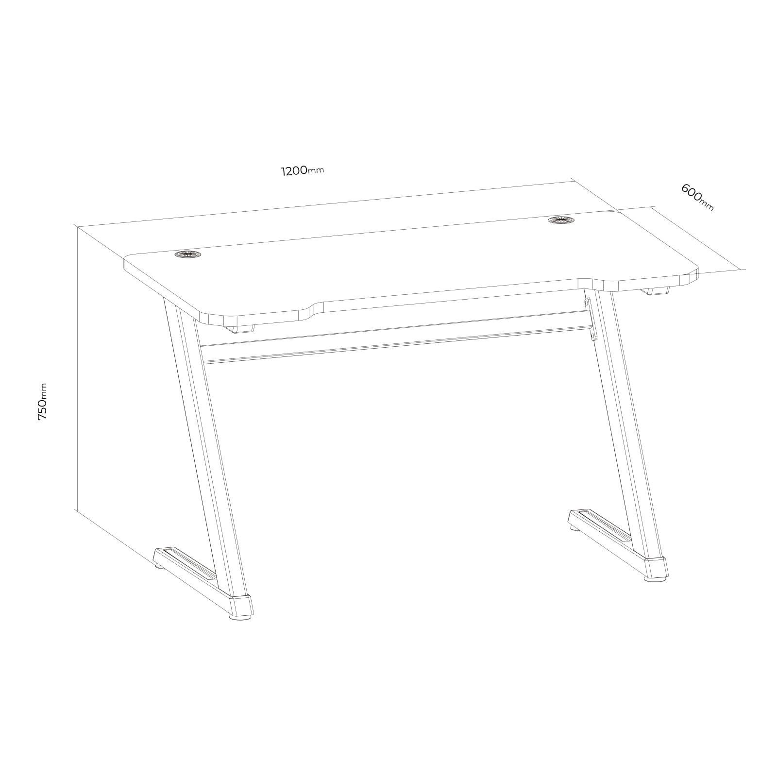 DMM.make ゲーミングデスクZ脚モデル  DKS-GD-ZLBサムネイル2