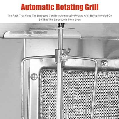 DPLWJPP Gas-Döner-Kebab-Maschine Edelstahl Vertikaler Broiler,Dönergrill Tischgrill BBQ Grillofen,Für Kebabs,Spieße Und Braten Für Haushaltspartys,B-Silver – Bild 5