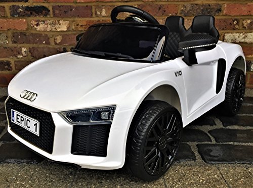 Audi Licensed Kids R8 Spyder Roadster Sports Car with Remote Control 12v Electric / Battery Ride on Car - White