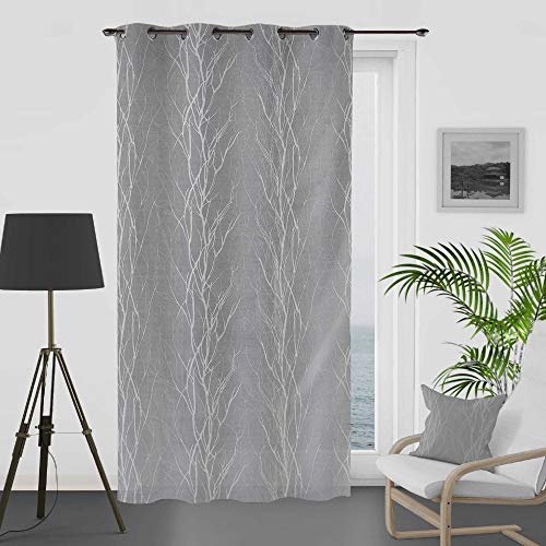 Soleil d'ocre, Liane Rideau Dévoré, Polyester, Gris, 140x250 cm