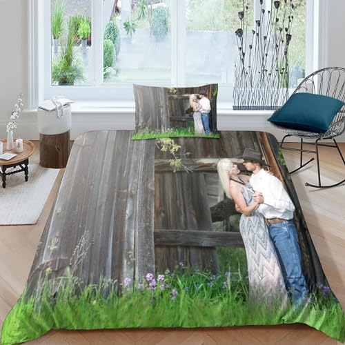 Housse de couette microfibre infroissable personnalisable contre lit terne