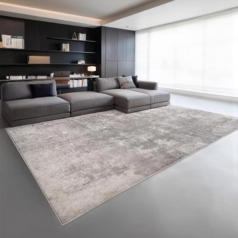 Tapis minimaliste gris haut de gamme 120 x 170 cm moelleux