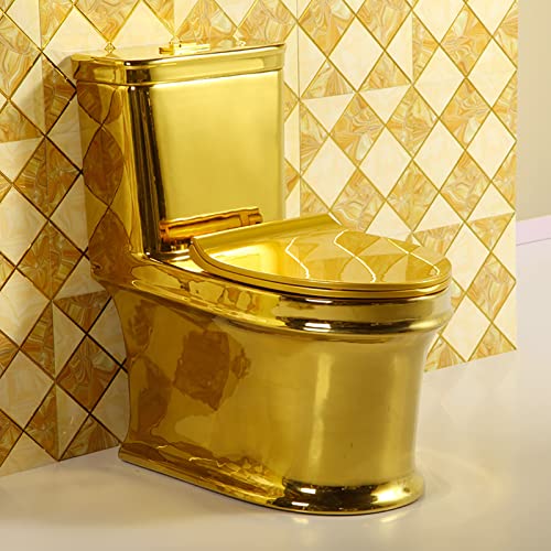 Sanitario de una pieza con forma cuadrada Diamond, moderno con descarga dual silenciosa, altura universal para baño doméstico u hotelero (E 305Mm) miniatura 1