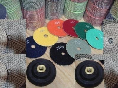 Diamond Polishing Pads 4 inch Wet/Dry 108+2 Pieces Set Pad 3mm Thick Granite Concrete