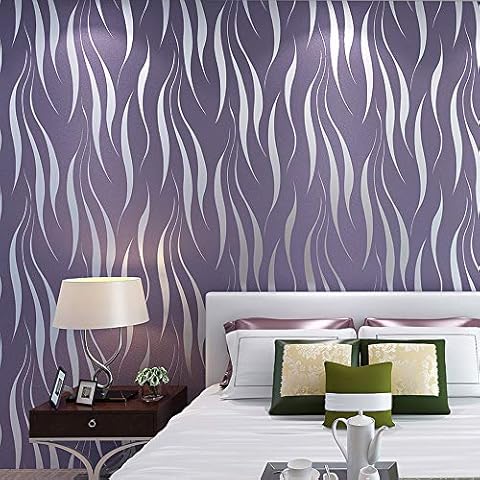 Modern Minimalist Non-Woven Wallpaper 3D Flocking Embossed Wallpaper Roll Living Room Bedroom Cover