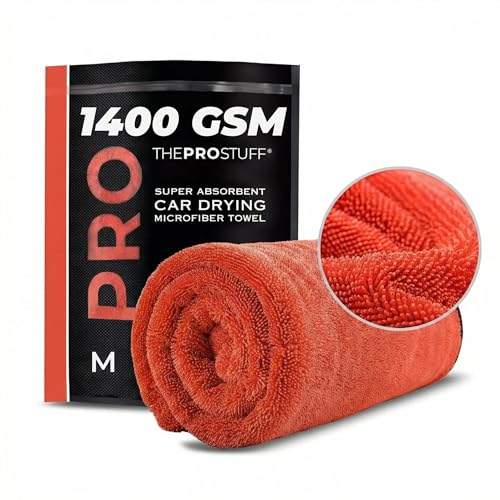 Image of Car Drying Towel - 1400 GSM Microfiber Cloth Super Absorbent | Towel for Car Washing & Detailing | Twisted Loop Microfiber | Dual-Sided, Lint-Free, Scratch-Free (16x24 inches, Medium)