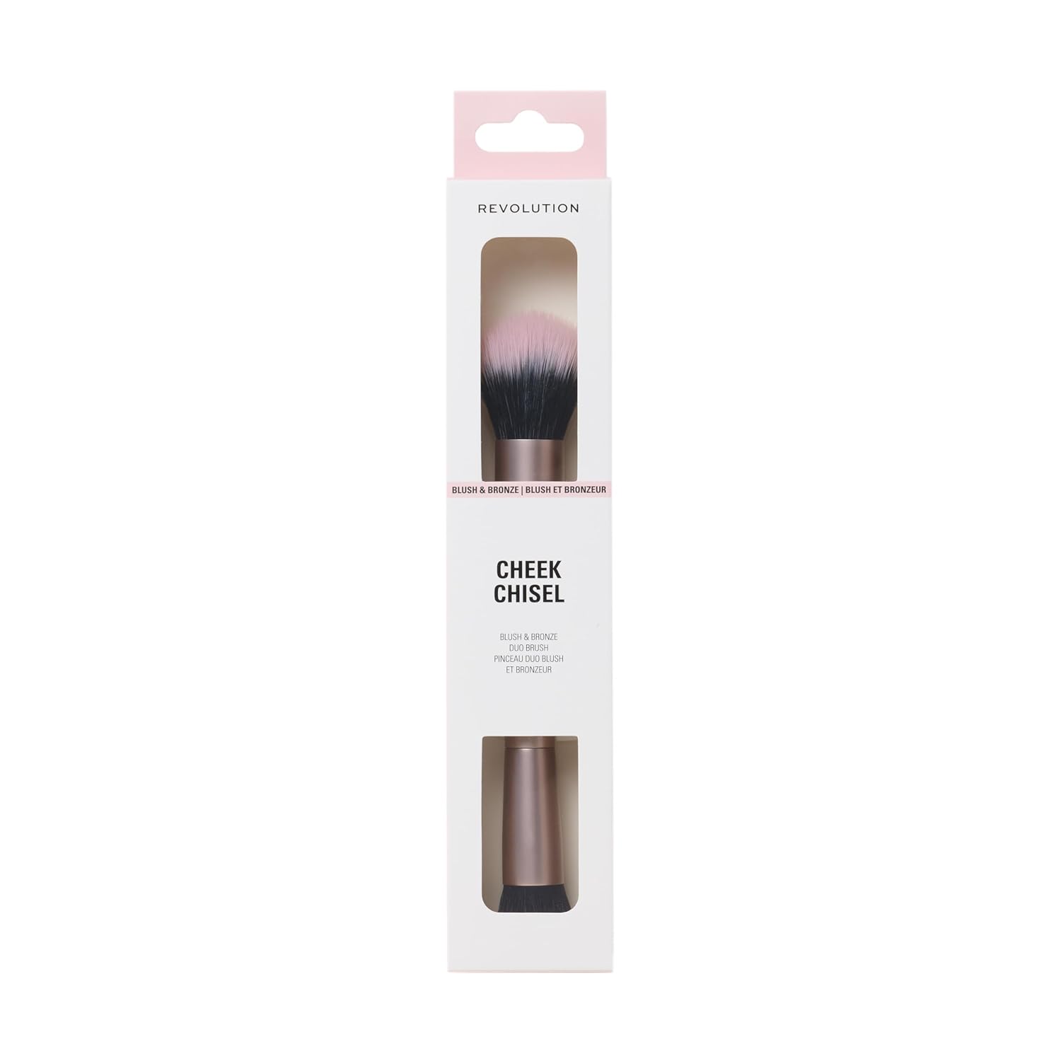 Revolution Cheek Chisel Duo Brush for Cream Blush & Bronze