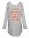 Emi-Jay Women's I Wish You Looked At Me Night Shirt L/XL Grey/Orange