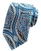 MINDENG New Classic Plaids Check Baby Blue Jacquard Woven Silk Men's Tie Necktie