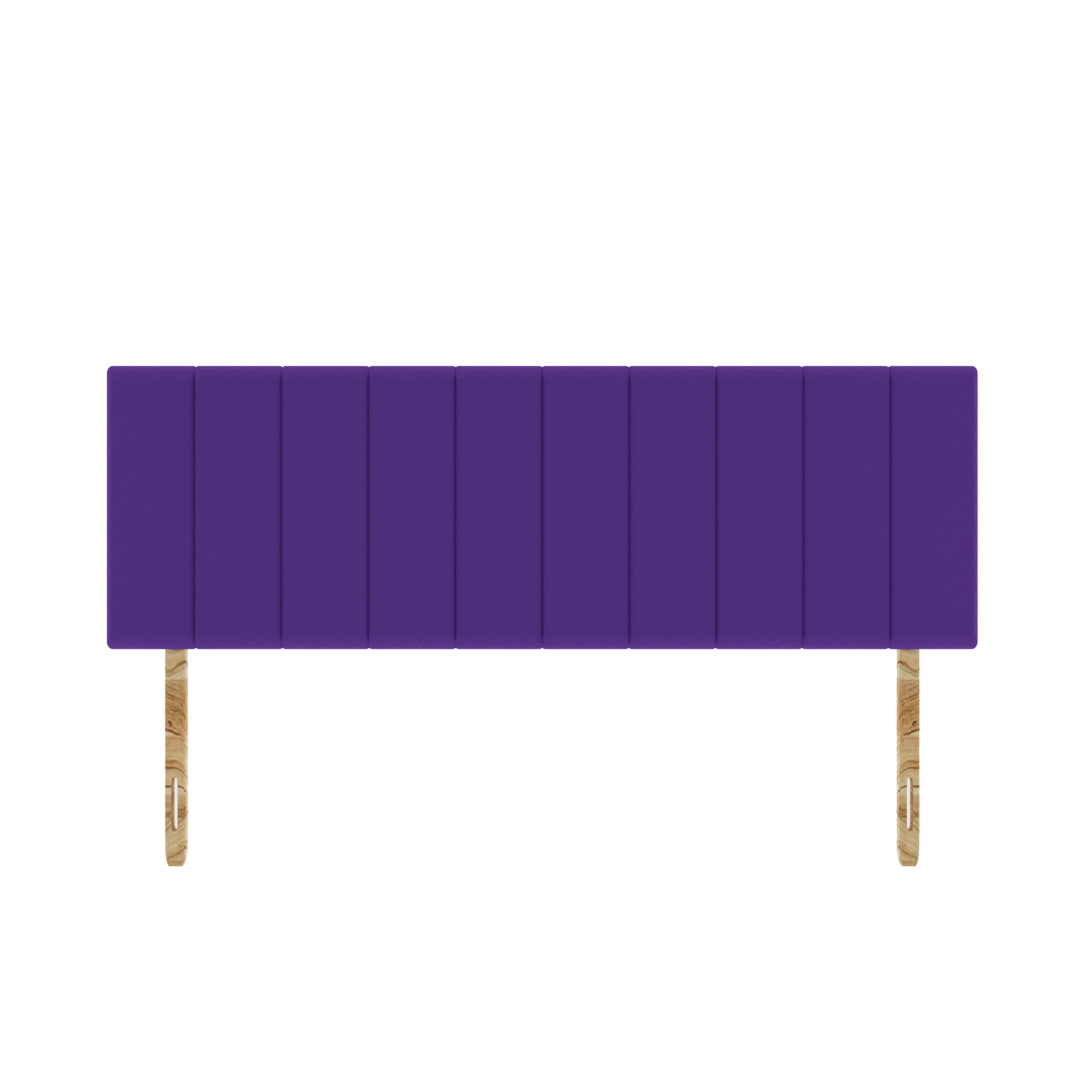 SANA SLEEP Oslo Naple Suede HeadBoard - Luxury 20" Upholstered Design for Divan Beds - Multiple Fabric Options for Bedroom and Hotel Furniture- 4FT6 Double - Plum