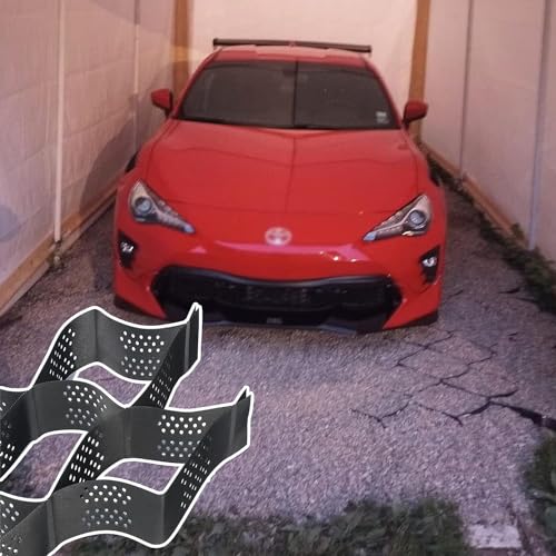 NAKEAH Rejilla de Grava Geocell for calzadas/áreas de estacionamiento, Bloque de Suelo de Panal de 1m-10m de Largo/Hierba/Rejilla de Tierra de Piedras (Size : 6m x 6m (19.5FT x 19.5FT))