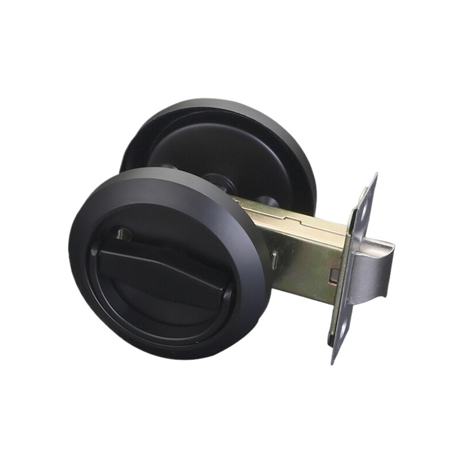 Wqgqpxob Black Set Hidden Door Locks Stainless Steel Handle Recessed Cinet Invisible Pull Mechanical Outdoor Lock For Fire Proof Hardware 1Pcs(Black Set)