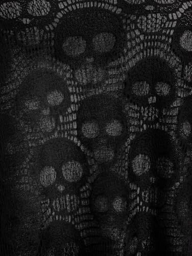 ROSE GAL Womens Plus Size Gothic Skull Lace Overlay Sleeveless Strap Tank Top4