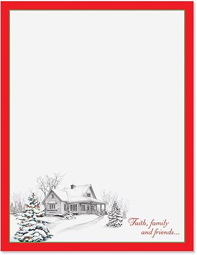 Current - Papelería navideña de Winter Home - Letras navideñas, papel de impresora, 25 hojas, 8 x 11 pulgadas