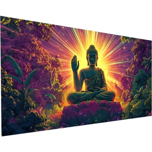 Broderie diamant arbre zen grand format 100x200cm pour adulte K-799