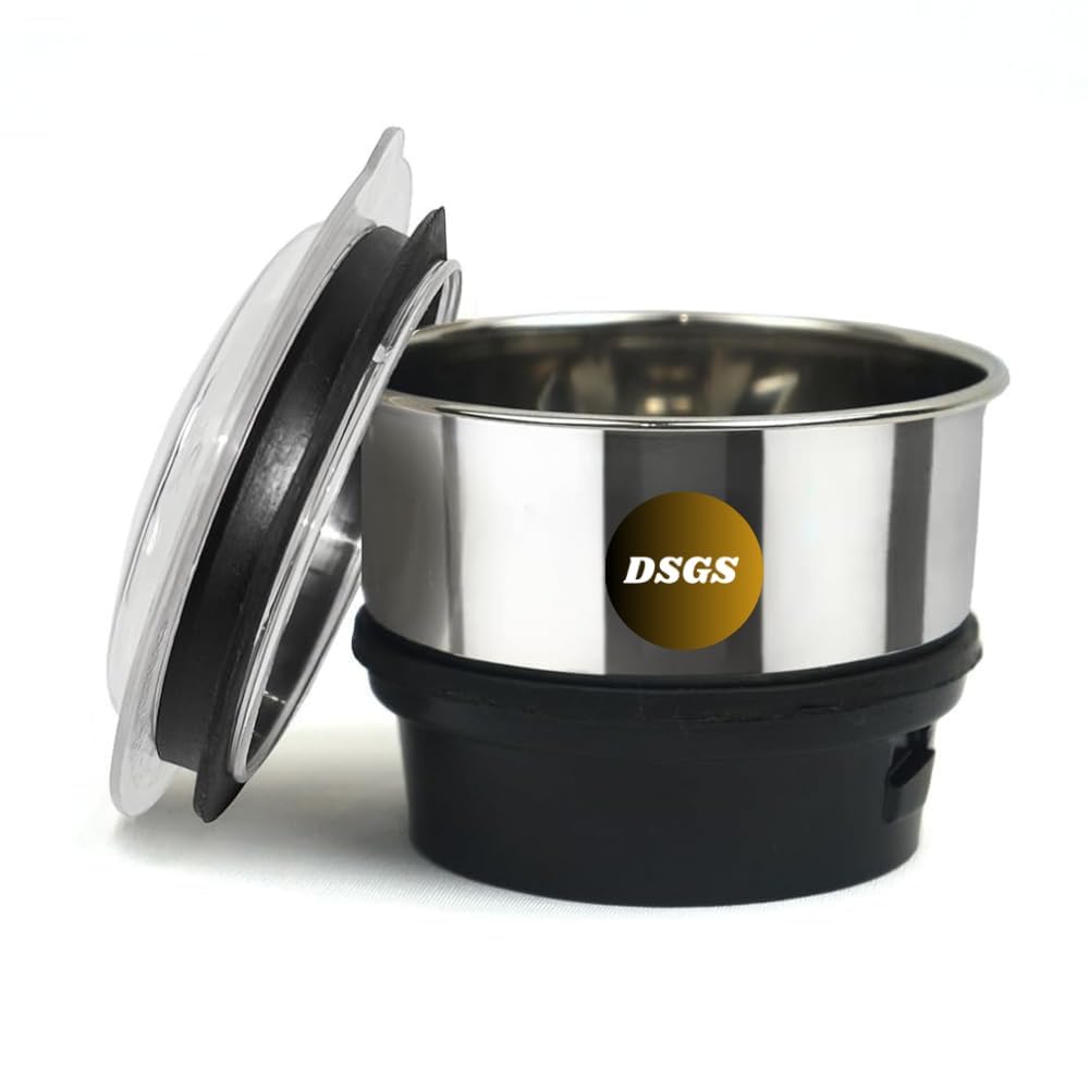 Desi mart Stainless Steel 180 Ml Mini Chutney Jar Specially For Baby Food Processing HEAVY QUALITY, Fit On 2 Lock & 4 Teeth Coupler Mixer Jar Only (Mini Unique Jar 180 Ml), Silver-image-40