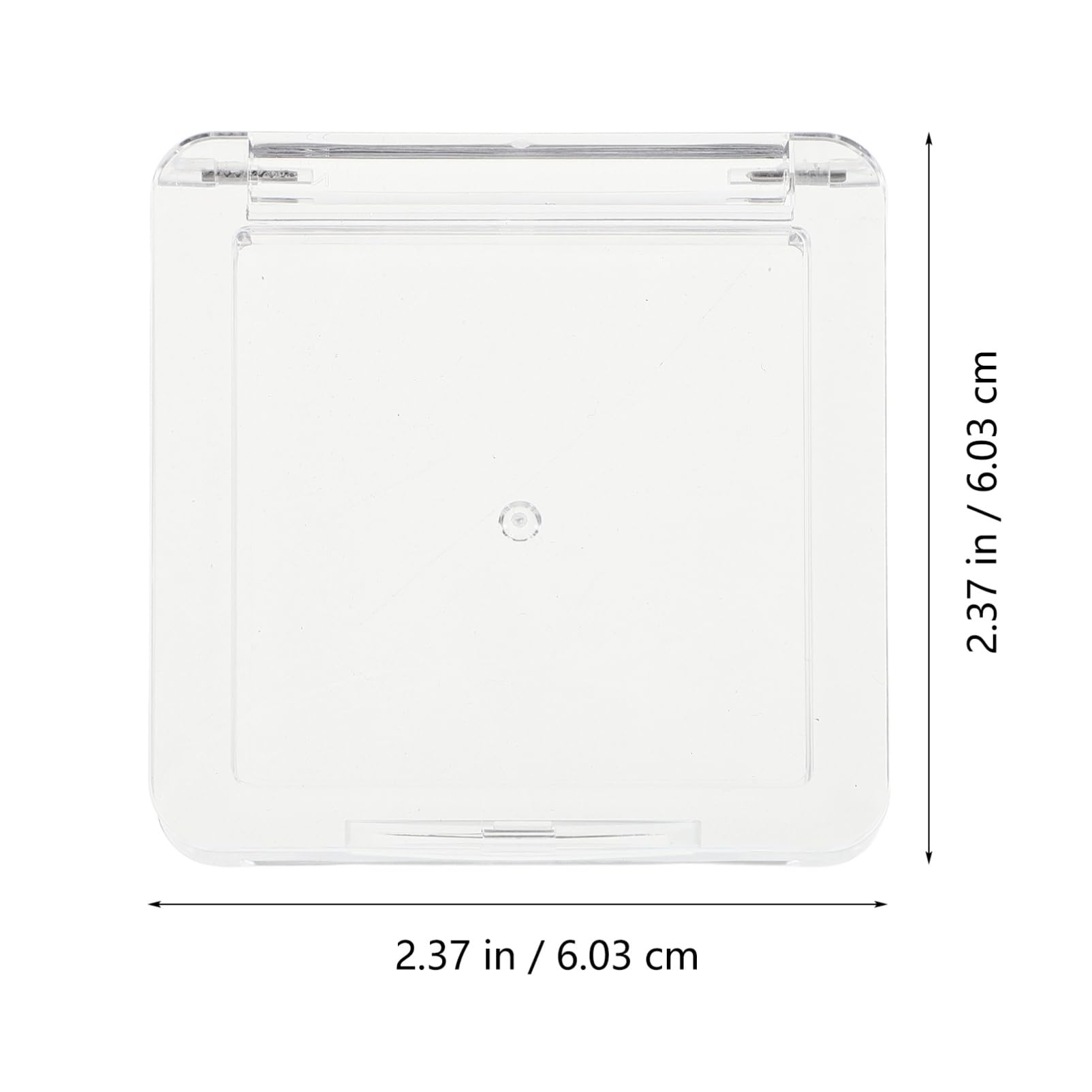 Gogogmee Square Makeup Container Empty Highlighter Box for Blush Eyeshadow and Cosmetic Storage Versatile Transparent Powder Pans for Mixing Makeup