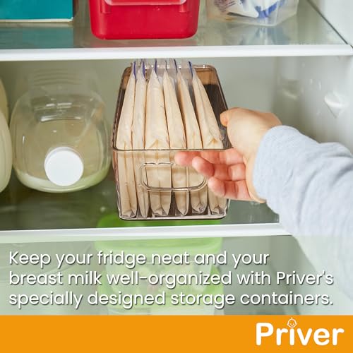 image for Priver - Breast Milk Freezer Storage Containers, 2 pack - Breastfeedin