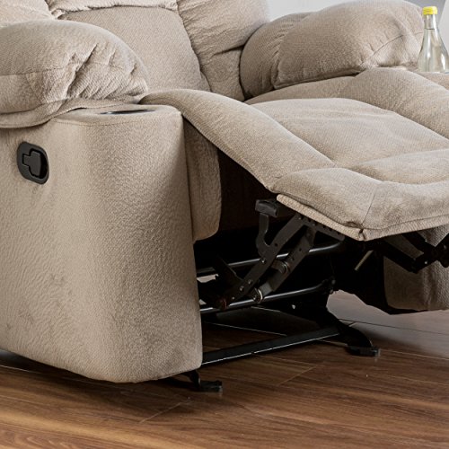 Christopher Knight Home GDFStudio Christopher Knight Home Gannon Fabric Gliding Recliner, Latte