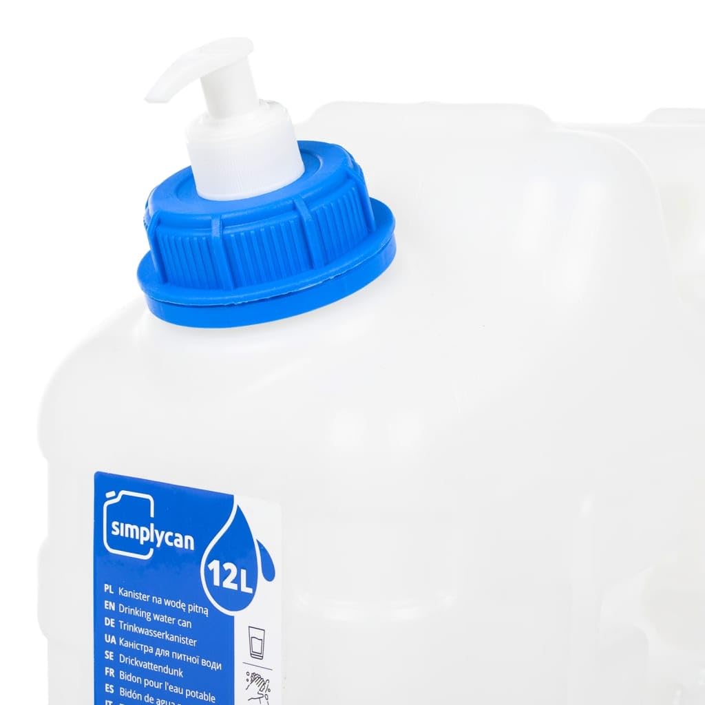 Depósito de agua con grifo y dispensador de jabón, 10 L, plástico transparente, apilable, con asa y cierre, ideal para camping, exterior, fiesta, senderismo, almacenamiento, caja organizadora