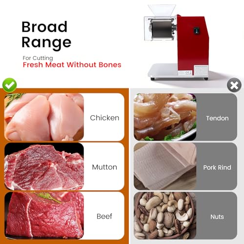 Máquina Cortadora Eléctrica de Carne 1100W Acero Inox miniatura 7
