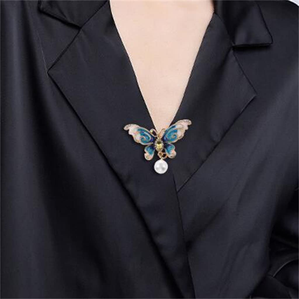 Stile Country Farfalla Cinese Spilla Azzurra Tipo Temperamento Accessori Accessori di Abbigliamento Vivaci