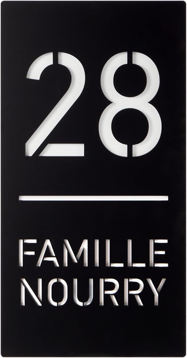 Address Plaque - Laser Cut 3d House Sign Number Wall Plaque, Custom House Number Sign for House, Apartment, Office, 911Visibility Signage, Address Plaque House for Outside Door Number with Wall Fixing