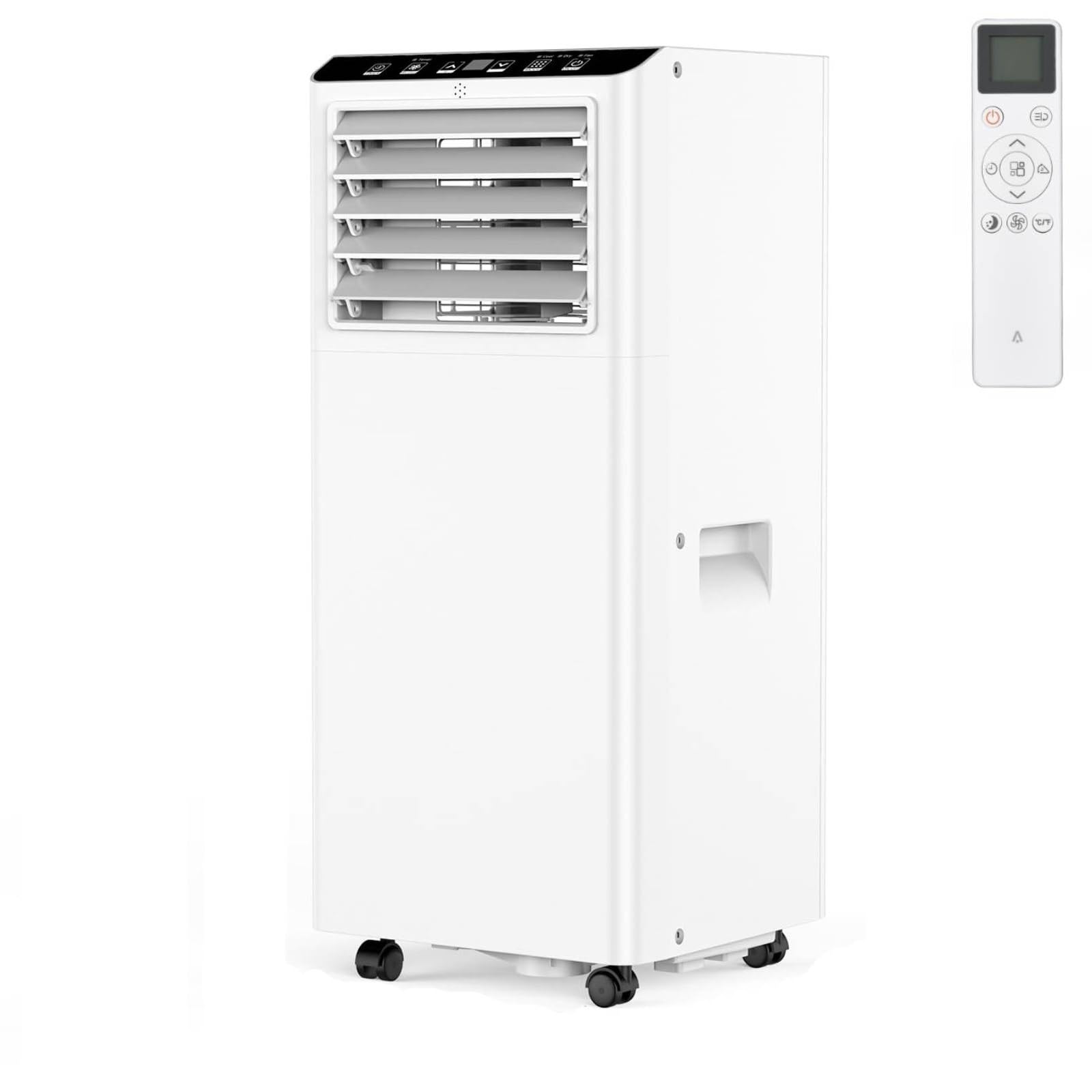 10000 BTU Mobile Air Conditioner, A++ Energy Rated Portable Air Conditioning Unit with R290, 4‑in‑1 Mobile AC – Room Cooling, Dehumidifier, Fan, Follow‑Me, Approx. 52 dB (White, 7000BTU)