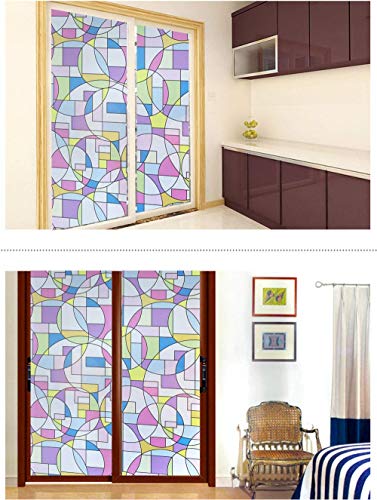 Image of ELTON Heat Control Anti UV 3D Self Adhesive Decorative Film for Bathroom Door Window (Vinyl, 24 x 36-inch, Multicolour)