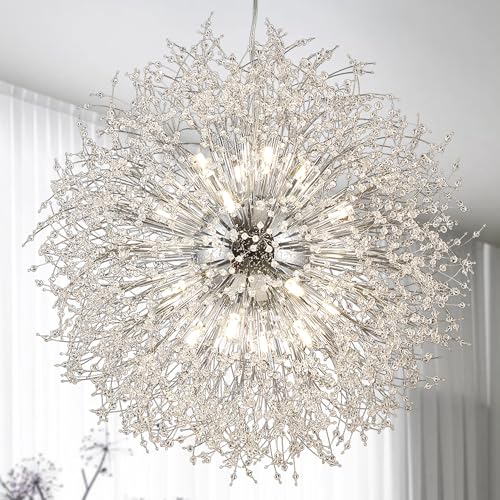 Lamparko Modern Sputnik 24-Light Chrome Dandelion
