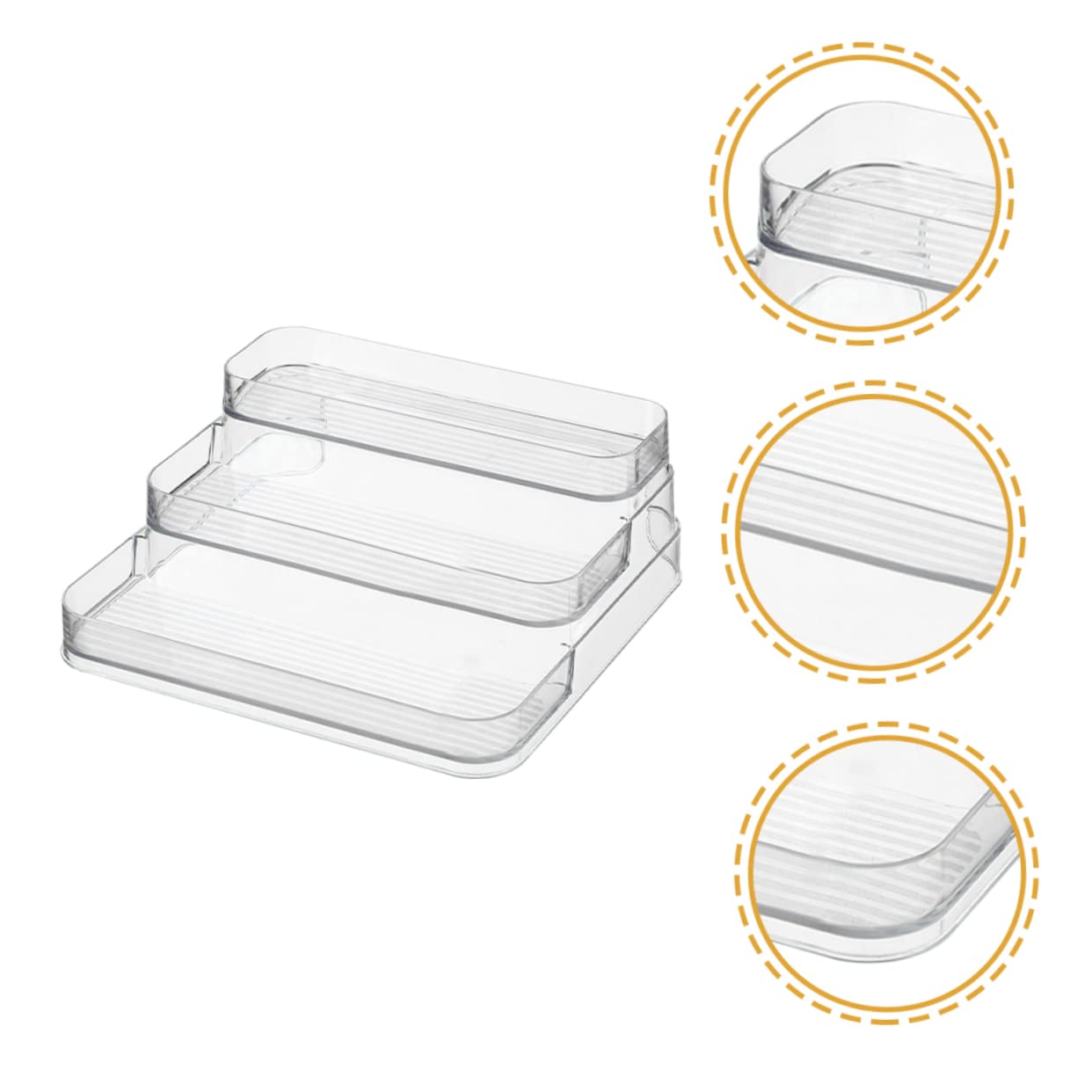 Garneck Kosmetischer Organizer Gewürzspeicherbehälter mit Stufigem Design Platzsparend für Küche Büro und Schlafzimmer für Gewürze und Haushaltsgegenstände