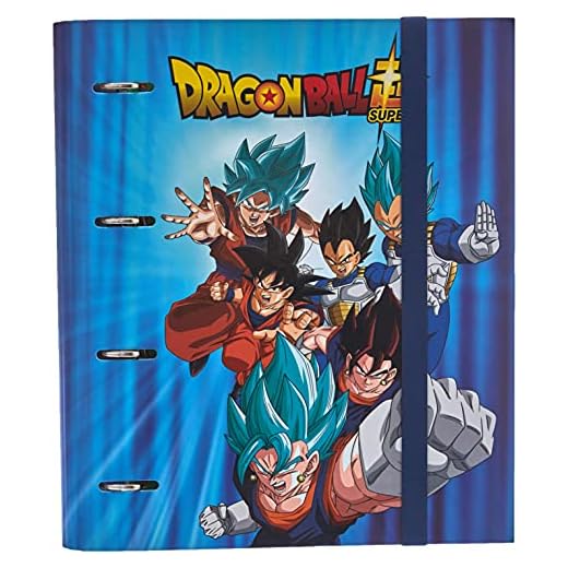 Grupo Erik Carpeta de anillas A4 con diseño de bola de dragón, juego de carpetas con separadores, separadores para carpetas A4