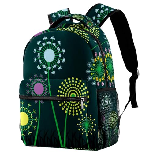 Sac à dos d'école multicolore vert foncé 40cm pour voyage décontracté et adolescents