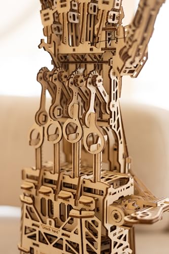 Wood Trick Cyber Robotic Hand 3D Wooden Puzzles for Adults to Build - Wooden Models Engineering DIY Project Mechanical 3D Puzzles Model Kits for Adults - Image 3