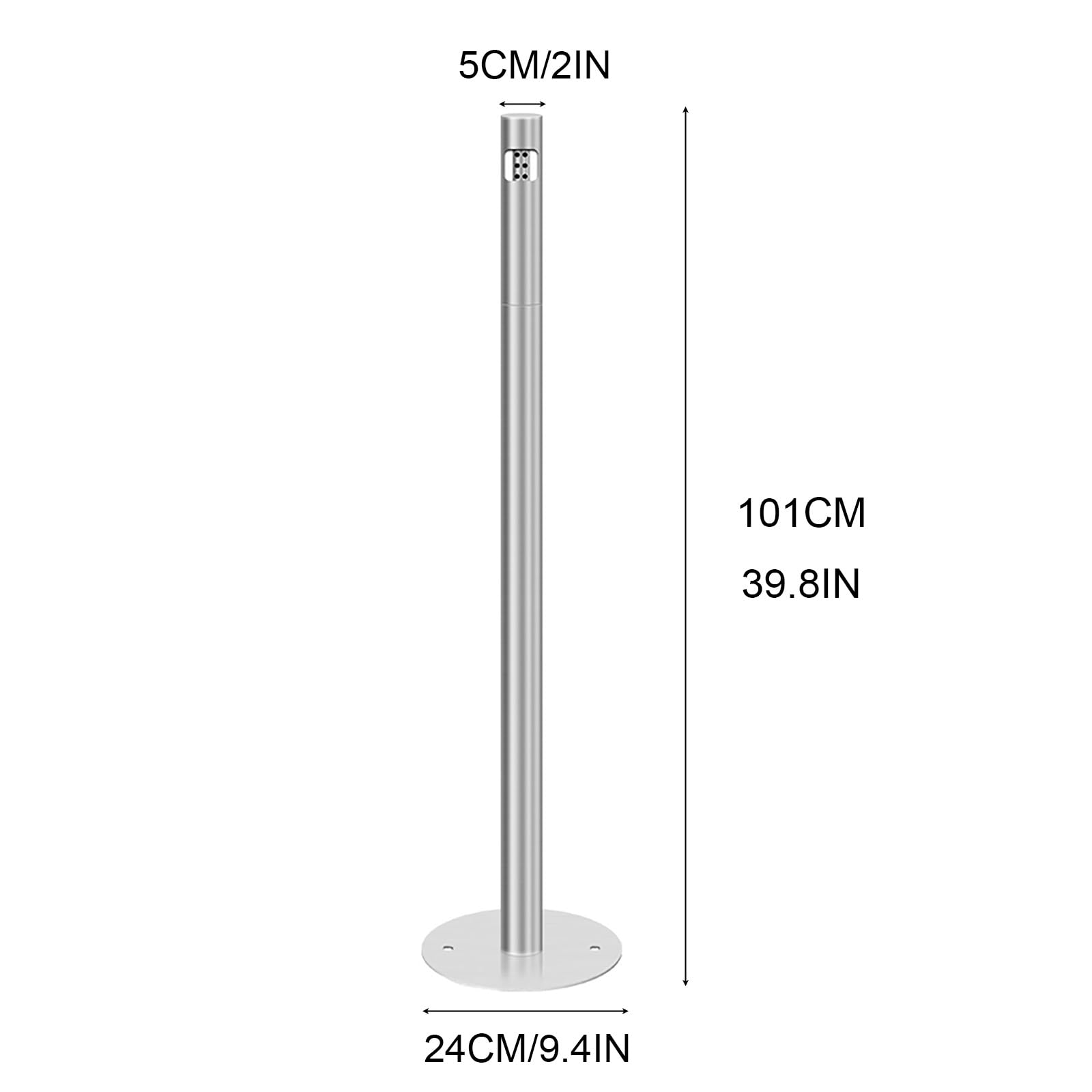 Posacenere Da Esterno A Colonna 40", Posacenere Da Esterno Per Mozziconi Di Sigaretta, Ideale Per Uffici Commerciali, Ristoranti, Bar E Minimarket(Small)