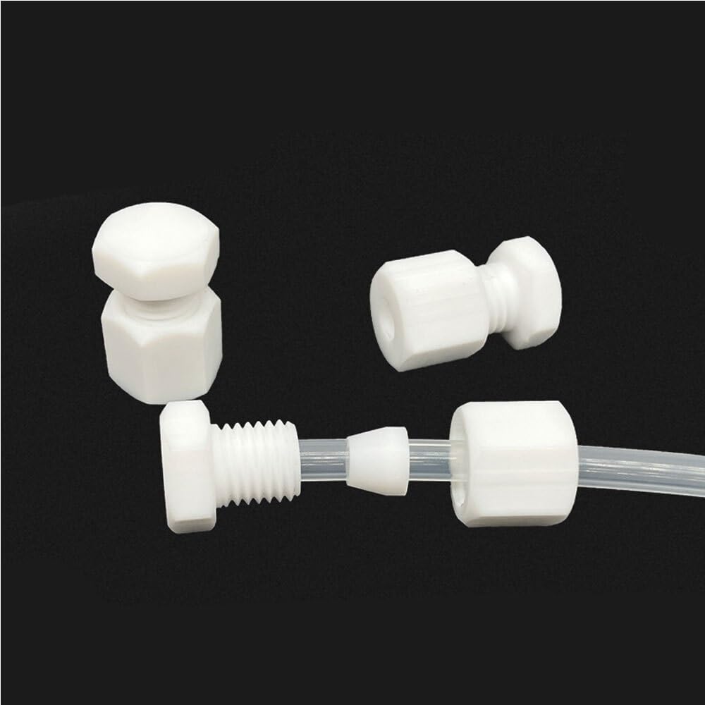 Conector de tubo Conector de unión compresión PTFE con manguito plástico, resistente a altas temperaturas, accesorio tubería confiable, 1 pieza(22mm)