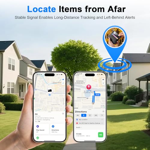 Image of Compatible with AirTag Wallet Tracker, Smart Card Finder, Apple MFi Compatible (iOS Only), App Controlled Anti Loss GPS Tracker, IP68 Waterproof, Item Locator for Luggage Tags, Purses (Grey)