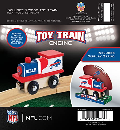 Image of MasterPieces NFL Buffalo Bills Real Wood Toy Train, For Ages 3+