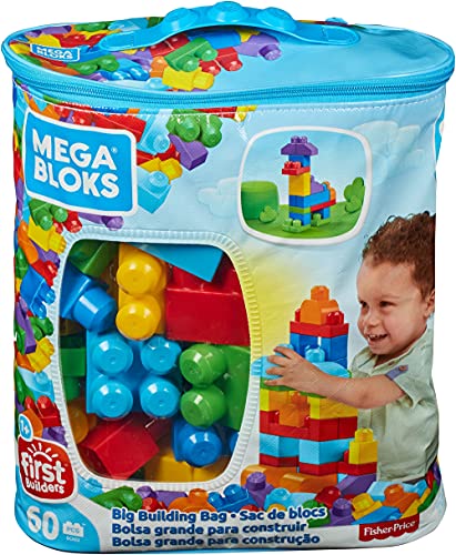 MEGA Bloks DCH55 - Bausteinebeutel - Medium 60 Teile, bunt, Spielzeug ab 1 Jahr – Bild 7