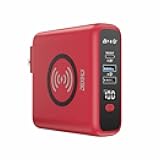 Portable Wireless Power Bank Charger,10000mAh 3-in-1, PD20W USB-C, QC3.0 USB-A Fast Charger Wall Charger Power Bank, Laptop Travel Charger External Battery Pack for iPhone,Android (Wine Red)