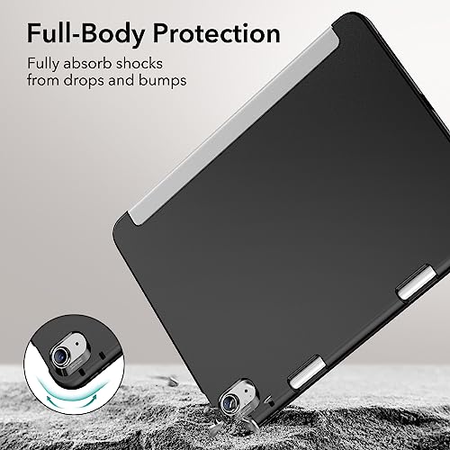 Image of ESR for iPad Air 5th Generation Cover (2022), iPad Air 4th Generation Cover (2020), with Pencil Holder, Soft Flexible Case, Rebound Series Case, Grey