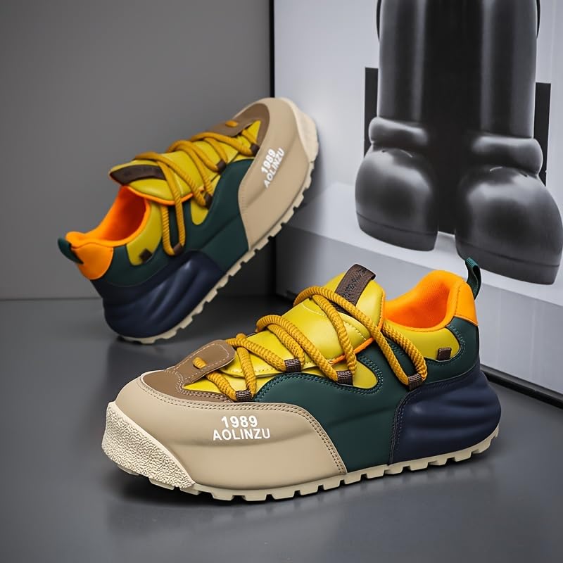 Men's Large Size Sports Shoes - Fashion Casual Lace-Up Trainers, Thick Cushioned Sole, Lightweight Support for Daily & Athletic Wear2