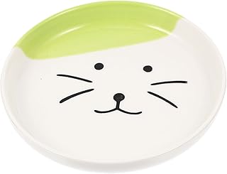 Ipetboom Prato De Comida De Gato De Cerâmica Tigela De Comida De Gato Comida De Gato Interior Tigela Larga Para Filhotes De Gato Prato Raso De Comida De Gato Tigela De Comida Úmida De Gato