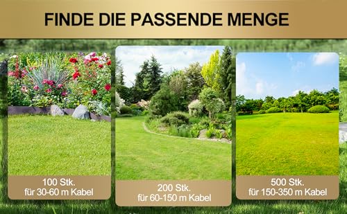 Hofeny Erdnägel für Mähroboter Begrenzungskabel 100 Stück, Rasenroboter Erdanker Erdhaken Erdspieße Haken Nägel Begrenzungsdraht Kabel Heringe kompatibel mit Husqvarna,Gardena,... – Bild 6
