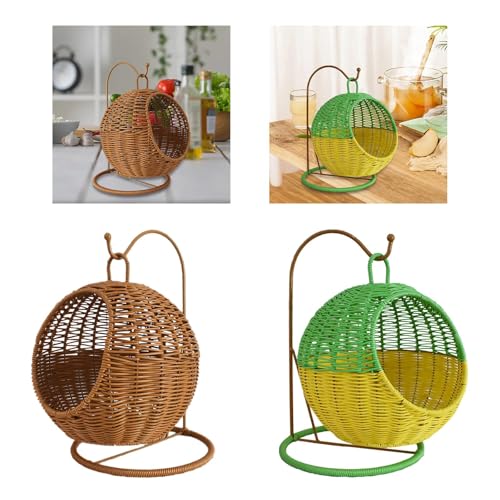 Image of CLUB BOLLYWOOD Handwoven Fruit Basket Woven Fruit Holder for Organizing Kitchen Room Brown|Home & Garden | Home D?cor | Baskets'| Baskets'| Baskets'|1 Woven Fruit Basket