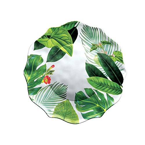 Emporio Zani Touch Mel York - Juego de 2 platos llanos decorativos florales 100 % melamina Cover