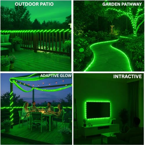 Image of 10 Meter Waterproof LED Strip Light Green | Flexible Waterproof LED Rope Light, Party Decoration Lights, Festival Lighting, Bedroom Decor, Indoor Outdoor Strip