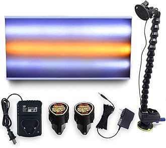 Upgrade PDR Light, Paintless Dent Repair Tool, Automobiles Body Dent Reflector Line Board with 6 Strong Light LED Testing Light, Lithium Battery - for Car Body Dent Removal