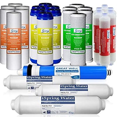 3-year Replacement Filter 28-piece Set For 6-stage Alkaline Reverse Water Fits Rcc7ak Rcc7pak Glass Plastic