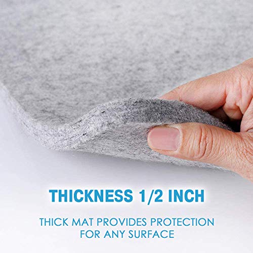 Wool Ironing Mat for Quilters Pressing Mat - Wool Ironing Pad for Quilting Iron Board Sewing Table Top Ironing Pad - Silicone Iron Rest Craft Cutting Mat Blocking Mats for Knitting DIY Wool Felt Mat